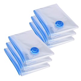 Pack of 6 teprovo Vacuum Bags 60 x 80 cm Vacuum Storage Textiles Laundry Clothes Bags Tested Quality Stackable