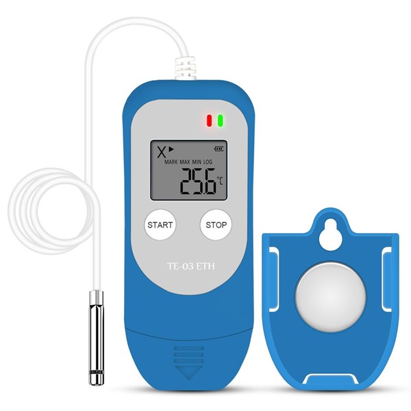 ThermElc TE-03 ETH Temperature Humidity Data Logger with External Probe,