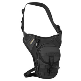 Aomiun Leg Bag Motorcycle, Versatile Chest Bag, Large Capacity, Rainproof, with EVA Cushion, Adjustable Strap for Riding Cycling Hiking Climbing (20 * 15 * 8)