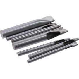 hobbyhub 8Pcs Oval Shape Hole Punch Set, Leather Belt Hollow Punching Tools, Leather Hole Punch Cutter Leather Working Tools for Handmade Craft