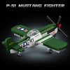 Cattle WW2 Die Messerschmitt Bf-109 and US P-51 Mustang Fighter