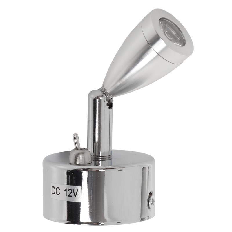 12V 3W LED Small Spotlight Warm White Swivel Reading Lamp