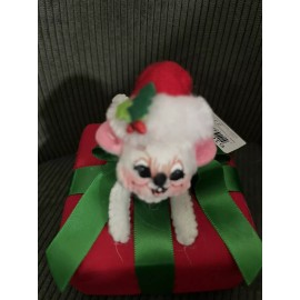Annalee Christmas Gift Mouse 3" NWT