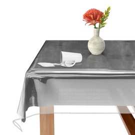 XFasten Clear Table Cover Protector Rectangle 60 x 108 inch Transparent Waterproof Tablecloth Rectangle Clear Plastic Table Cover Protector, Plastic Table Cloth Rectangle Table Plastic Cover
