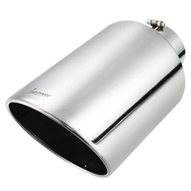 Upower 5" Inlet 10" Outlet Exhaust Tip 5 to 10 Inch 18" Long Diesel Exhaust Tailpipe Tip Stainless Steel Rolled Edge Bolt-On Diesel Pipe Universal For Car Truck