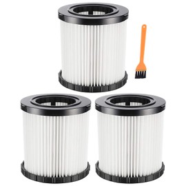 MZY LLC 3 Pack DCV5801H Vacuum HEPA Filter for DeWalt DCV580H, DCV581H 20V MAX Wet/Dry Vacuum, DCV580H Vacuum HEPA Filter for DeWalt Washable and Reusable, with 1 cleaning brush