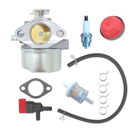 640052 Carburetor for Tecumseh HMSK80 HMSK90 HMSK85 HMSK100 HMSK105 HMSK110 8HP 9HP 10HP LH318SA LH358SA Snow Blower Thrower640054 640349 Engine with Primer Bulb Fuel Filter