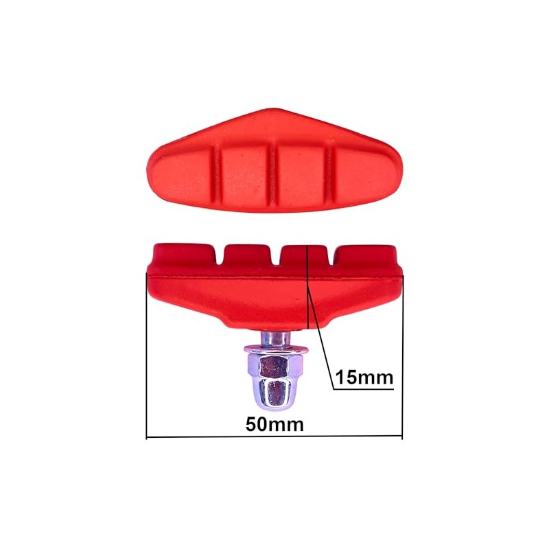 cyclingcolors 4 x Bicycle Brake Shoes 50 mm for Road