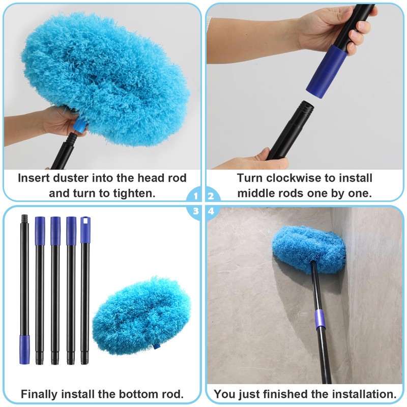 Ceiling Fan Cleaner Duster 7 Ft, Fan Duster for Ceiling