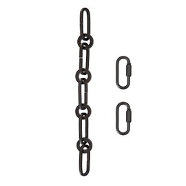 Aspen Creative, Oil Rubbed Bronze, 21123-05-1, Steel Heavy Duty Chain & Two Quick Link Connector Fixture/Swag Light/Plants / 1 Foot, 8 Gauge