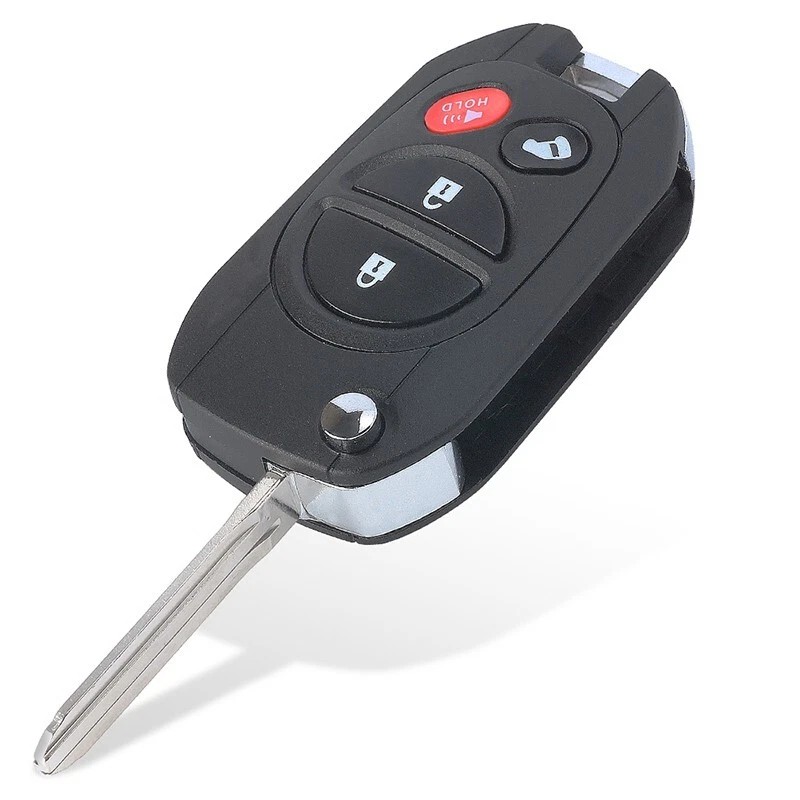 keyecu Upgraded Flip Remote Key Shell Fob for Toyota Highlander