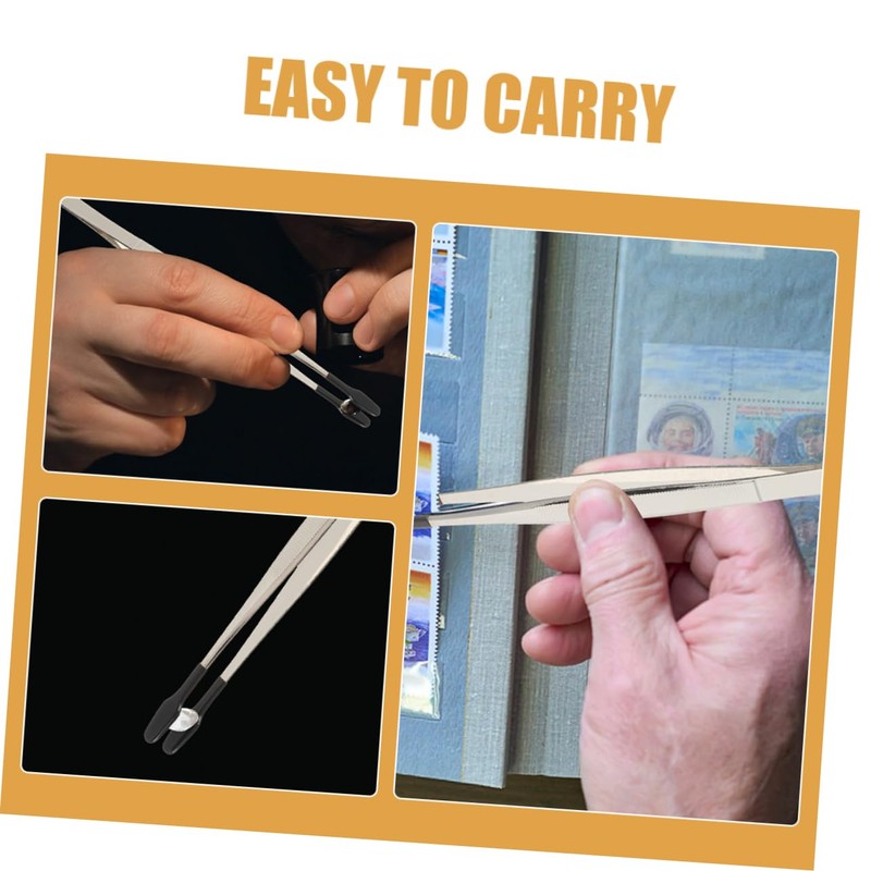Healeved 5pcs Craft Tweezers Stainless Steel Tweezers Multipurpose for Crafting