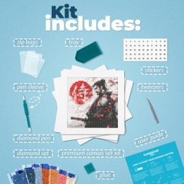 LuwoArte 6 Pack Diamond Painting Kits for Adults – Japanese Style Diamond Art Kits – Full Drill DIY Paint Gem Art for Adults – Brilliant 5D Diamond Painting Kit – Relaxing Craft for Home Wall Décor