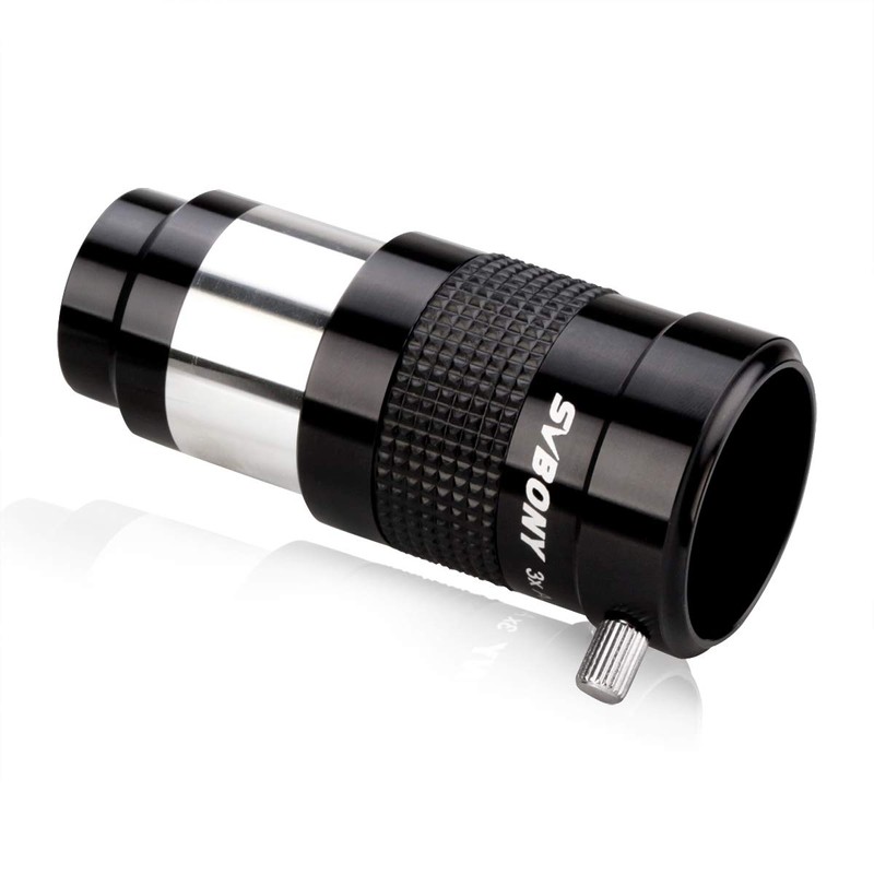 SVBONY 3X Barlow Lens, Fully-Multi Coated Achromatic Barlow Lens, 1.25
