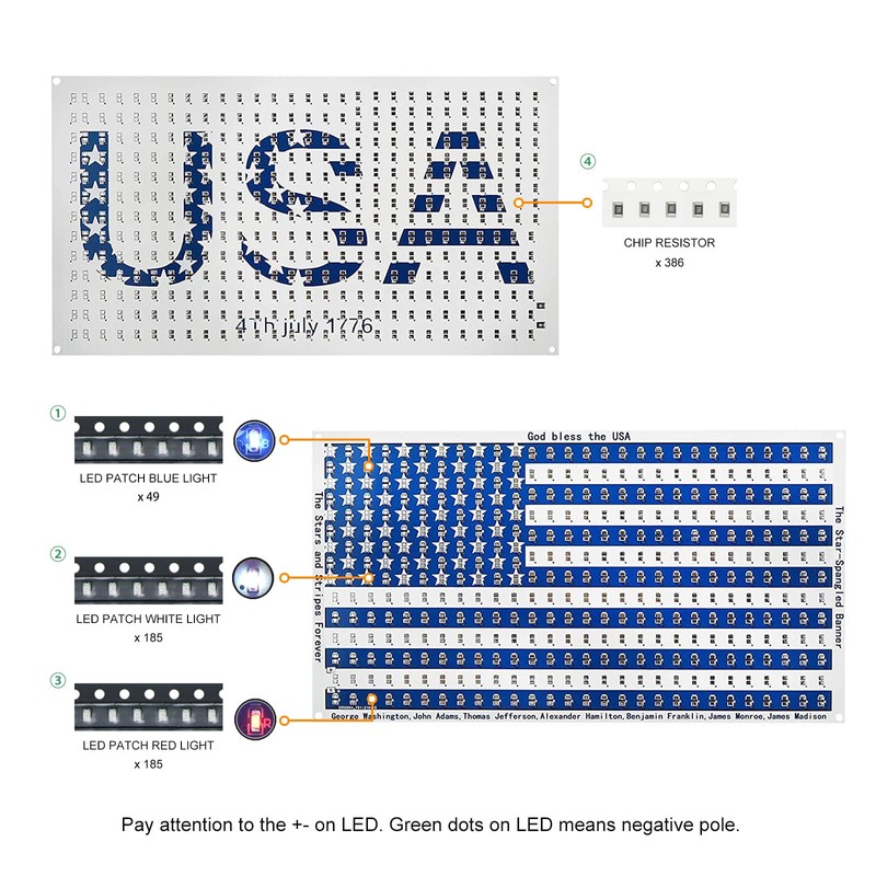 Yidab SMD Soldering Practice Kit,Solder Skill Training Learning Project SMT