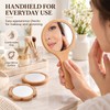 Wooden Hand Mirror for Makeup & Grooming – Portable Handheld