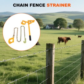 Chain Fence Stretcher Tensioner, Heavy Duty Fence Stretcher Tool, Labor-Saving Lever Design ence Repair Tool, 47.25" Chain Fence Stretcher Tool for Farm Ranch Agricultural Fencing