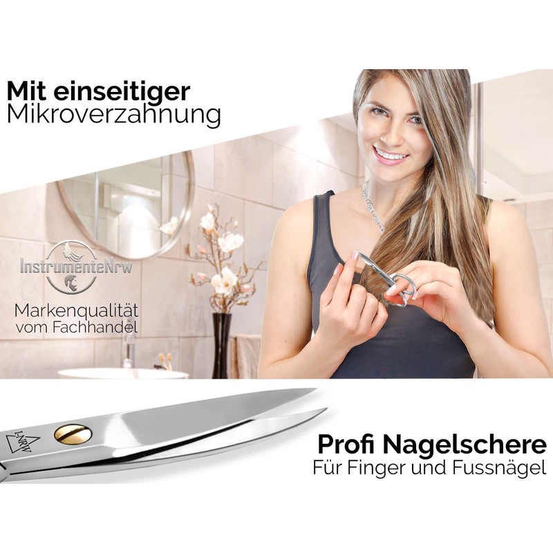 Nail Scissors with One-Sided Micro Toothing Toenail Scissors Stainless Steel