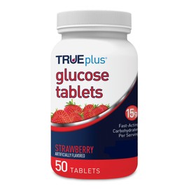 TRUEplus® Glucose Tablets, Strawberry Flavor - 50ct Bottle – 6 Pack
