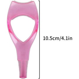 Herramienta de cepillo de pestañas, 2 piezas 3 en 1, herramienta cosmética de maquillaje para pestañas en la parte superior inferior del ojo, aplicador de máscara de pestañas, para mujeres y niñas (rosa + azul)