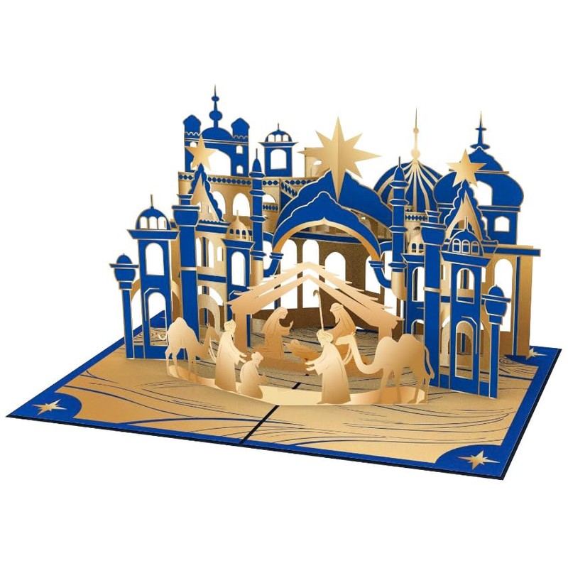PopLife Nativity Scene 3D Pop Up Card - Handmade Card,