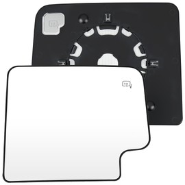 Convitex Passenger Right Side Upper Towing Mirror Glass for Chevy Silverado & GMC Sierra 1500 2500 HD 3500 HD for 2019-2024, with Rear Holder, Heated Main Tow Flat Mirror Glass