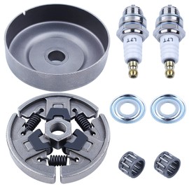 Haishine Chainsaw 3/8"-7T Spur Clutch Drum and Clutch Assembly Spark Plug 8Pcs Kit for Stihl MS391 MS311 Replacement Parts with Needle Bearing Sprocket Washer