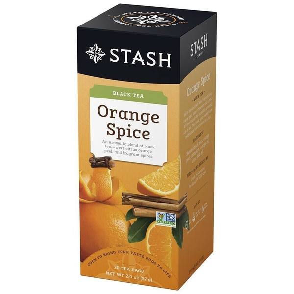 ORANGE SPICE TEA 30 Tea Bags (Not 20) Non-GMO POWERFUL HERB STASH QUALITY