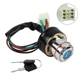 FLYPIG 6 Wire Ignition Key Switch for Kazuma Falcon Meerkat roketa Redcat 50cc 70cc 90cc 110cc 125cc 250cc ATV Quad