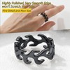 Cool Black Rings Size 14 Stainless Steel Big Thumb Flame