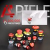APIELE 22mm Metal Emergency Stop Push Button Swicth Latching 12V-250V
