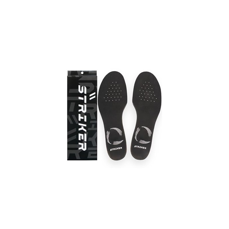 BMZ Soccer Performance Insole, Striker Levote, Black, S (23.5-24.5) For