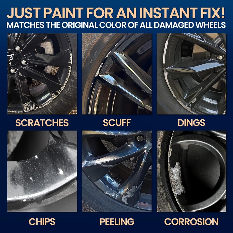 cocomfix Gloss Black Rim Touch Up Paint, Rim Paint, Car