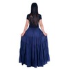 Lannaclothesdesign Falda larga de algodón para mujer con volantes y