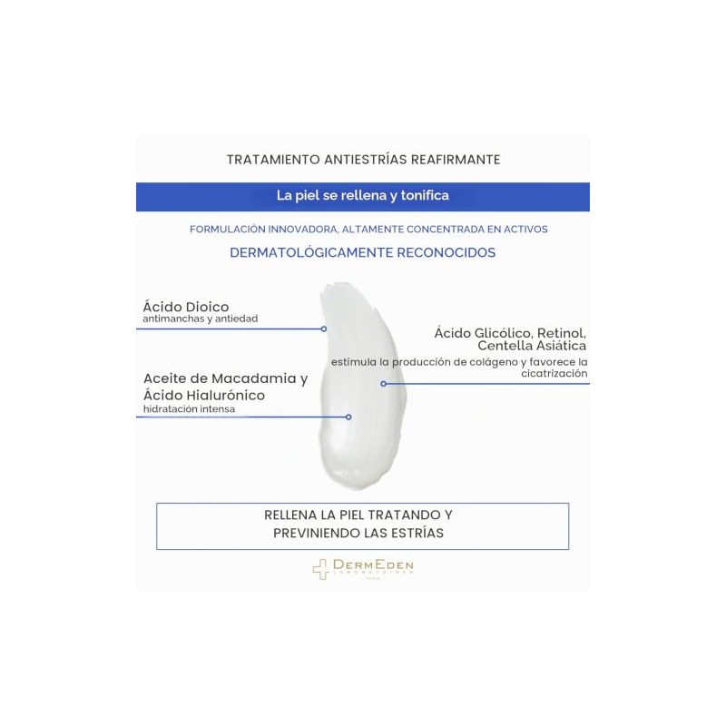 DERMEDEN Crema reafirmante para el cuidado de las marcas elásticas