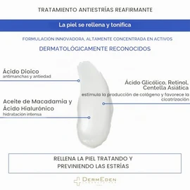 DERMEDEN Crema reafirmante para el cuidado de las marcas elásticas de protocolo específico, 200 ml