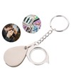 Healeved 2pcs Mini Portable Foldable Pocket Magnifier Keychain Loupe Magnifier