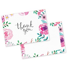 Finger prints - Pack of 20 Thank You Cards Thankyou Postcards Notes Pads Adults Mens Ladies, Floral, Envelopes Not Required, Does Not Apply