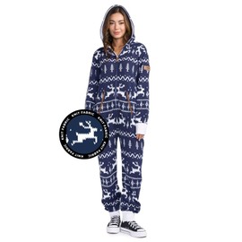 Tipsy Elves Women's Christmas Navy Fair Isle Knit Jumpsuit Size 2X