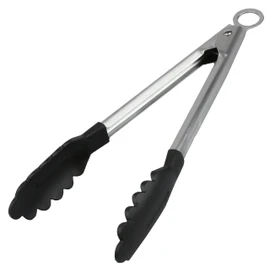 Pearl Metal Tongs, 9.4 inches (24 cm), Nylon, Cooking Vegilive, Black