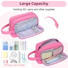 Alyvisun Large Capacity Pencil Case with 3 Compartments for Boys