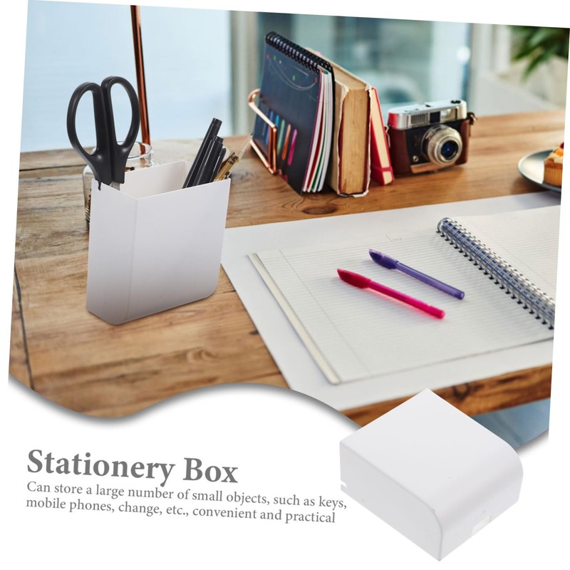 Operitacx 2pcs Wall-mounted Storage Bins Multi-functional Pen Holder and Phone