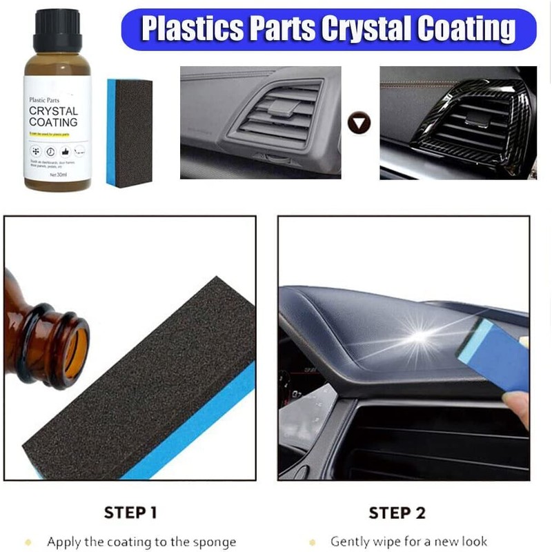 Crystal Coating for Car, Plastic Parts Refresher, Great Gloss Protection