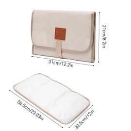 Baby Changing Mat Foldable,Travel Changing Mat,Portable Changing Mat Nappy Changing Mats,Baby Portable Changing Mat with Waterproof Foldable(Beige)