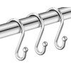 EleCharm Shower Curtain Hooks, Set of 12 Rust Proof S