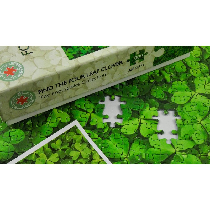 1000 Piece Jigsaw Puzzle with Four Leaf Clover - Impossible