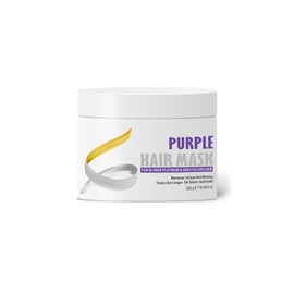 Blonde Purple Mask, Keratin Haarkur Silber Haar Maske, Nährende Haarmaske für blonde und blondierte Haare, Purple Mask mit Anti-Gelbstich Effekt, Neutralisiert Gelbstich Purple hair350g