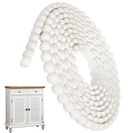 Flexible Bead Molding Trim, 10ft White Wall Molding Trim Peel and Stick Roll Flexible DIY Decorative for Mirror Frame Border Cabinets Ceiling Bathroom Wall Edge