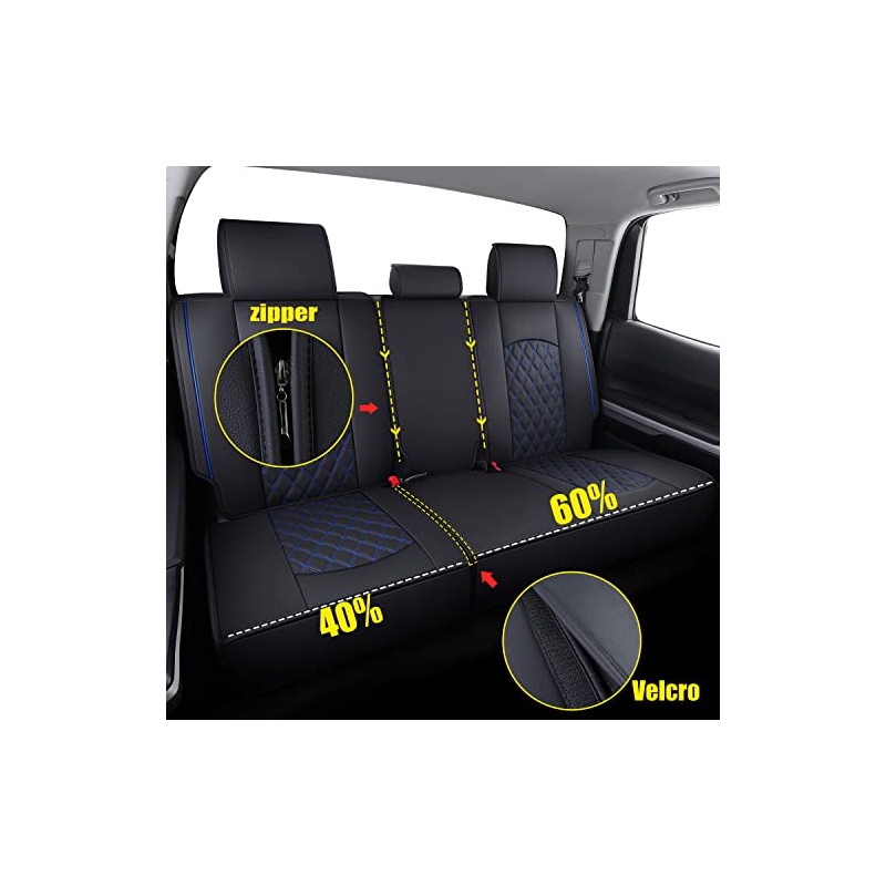 YIERTAI Rear Seat Covers for Tundra SR5 2008 2009 2010