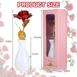 Roses Artificial Flowers International Women's Day Gifts for Her Wife Mother's Day, Red Flower Birthday Gifts for Mom Grandma, Eternal Rose Women Great Grandma